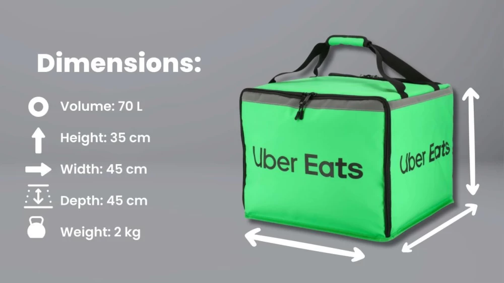 Torba do przewozu XL dostaw Uber Eats