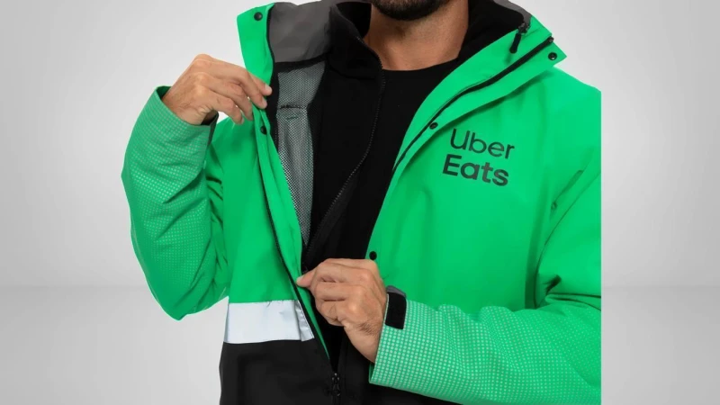 Kurtka wiatrówka Uber Eats